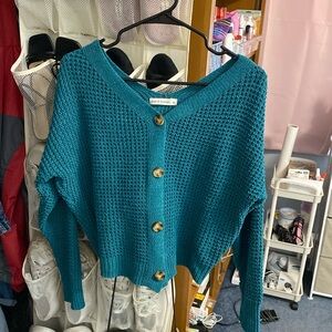 Moon & Madison Turquoise Sweater